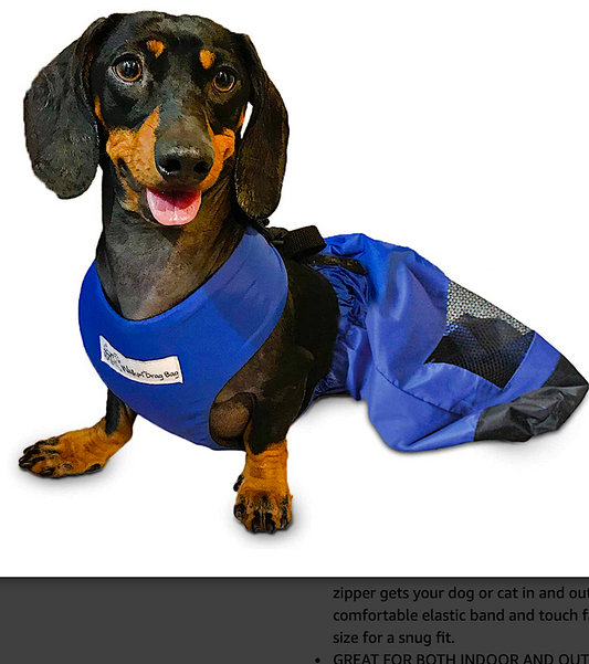 HANDICAPPED PETS DRAG BAG: protection for back legs when not in wheelchairs