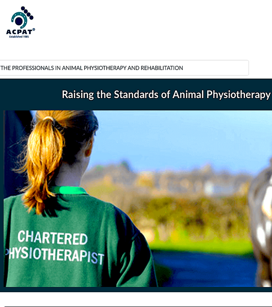 ASSOCIATION OF CHARTERED PHYSIOTHERAPISTS IN ANIMAL THERAPY - Vital Vet