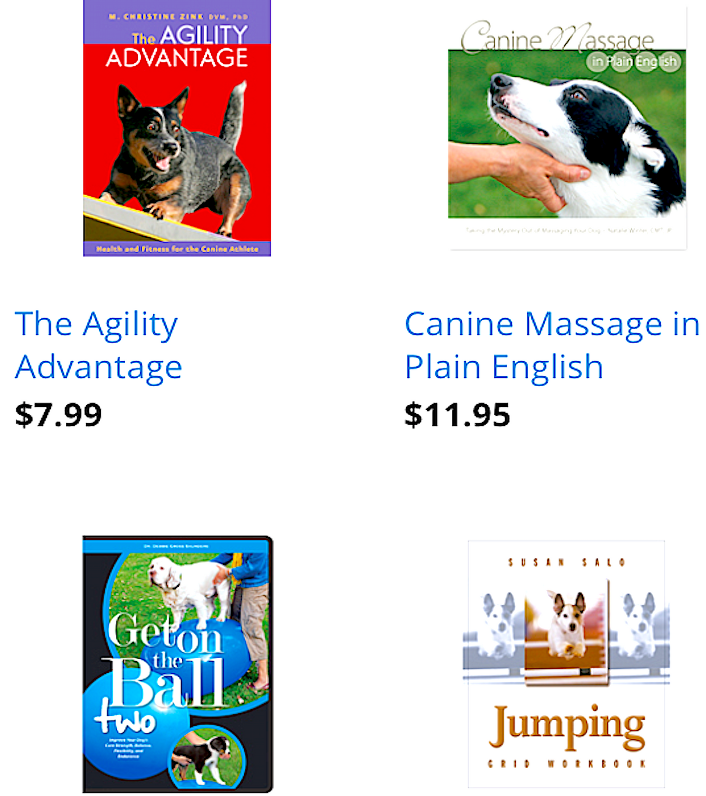 FITNESS & HEALTH BOOKS & DVDs: including training, agility, massage and more - Vital Vet