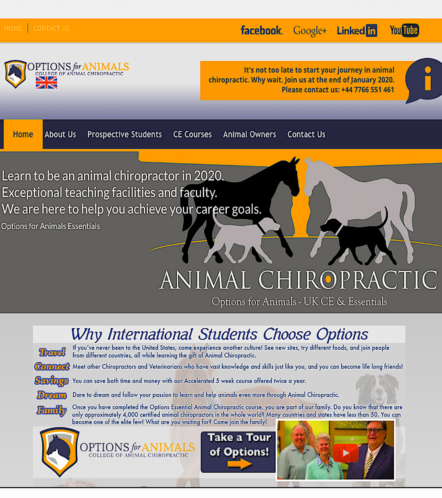 OPTIONS FOR ANIMALS COLLEGE OF ANIMAL CHIROPRACTIC