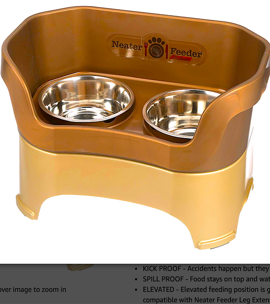 NEATER FEEDER DELUXE DOG AND CAT FEEDER: elevated, kick-proof, and spill-proof