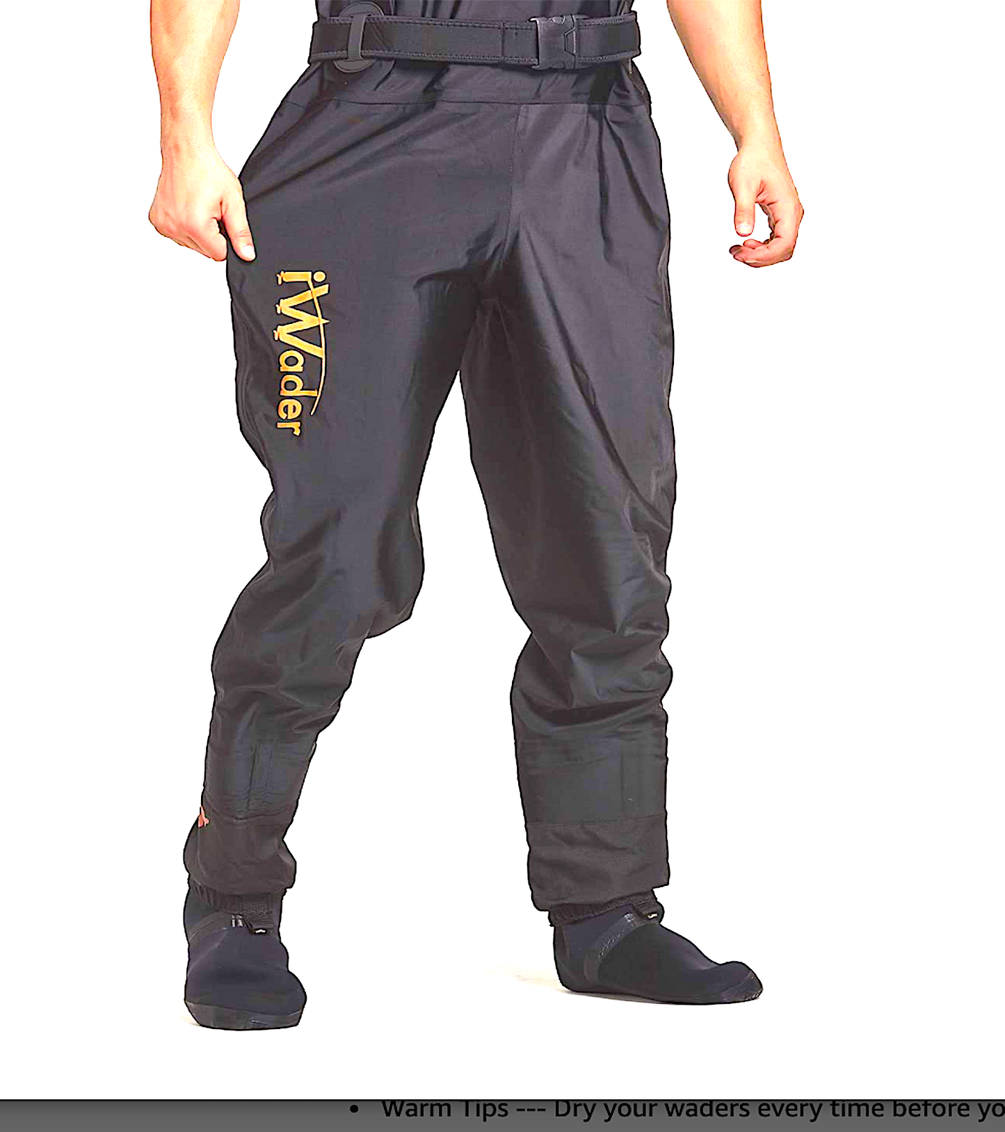 IWADER S1 STRETCHABLE CHEST WADERS: with stockingfoot and reinforced knees