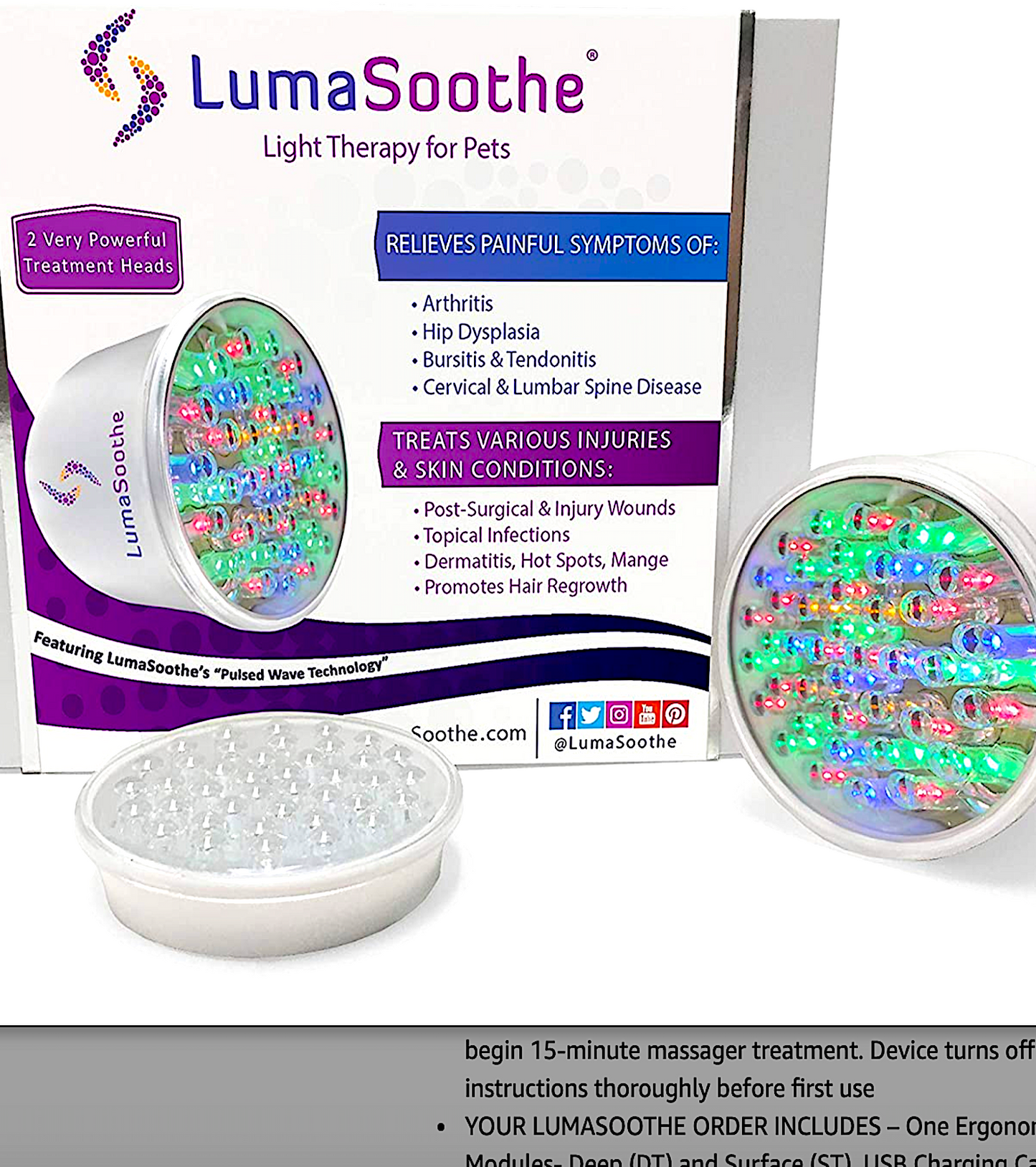 LUMASOOTHE AT HOME LIGHT THERAPY: Deep Muscle Pain and Arthritis Relief for Dogs - Vital Vet