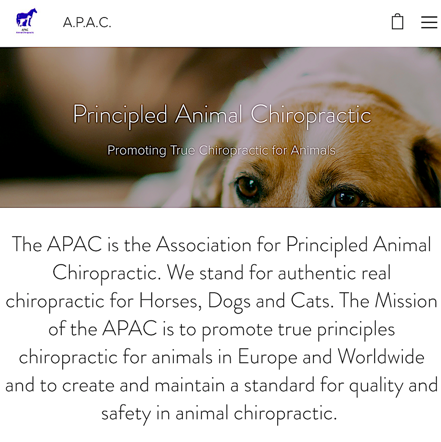 ASSOCIATION FOR PRINCIPLED ANIMAL CHIROPRACTIC (APAC)