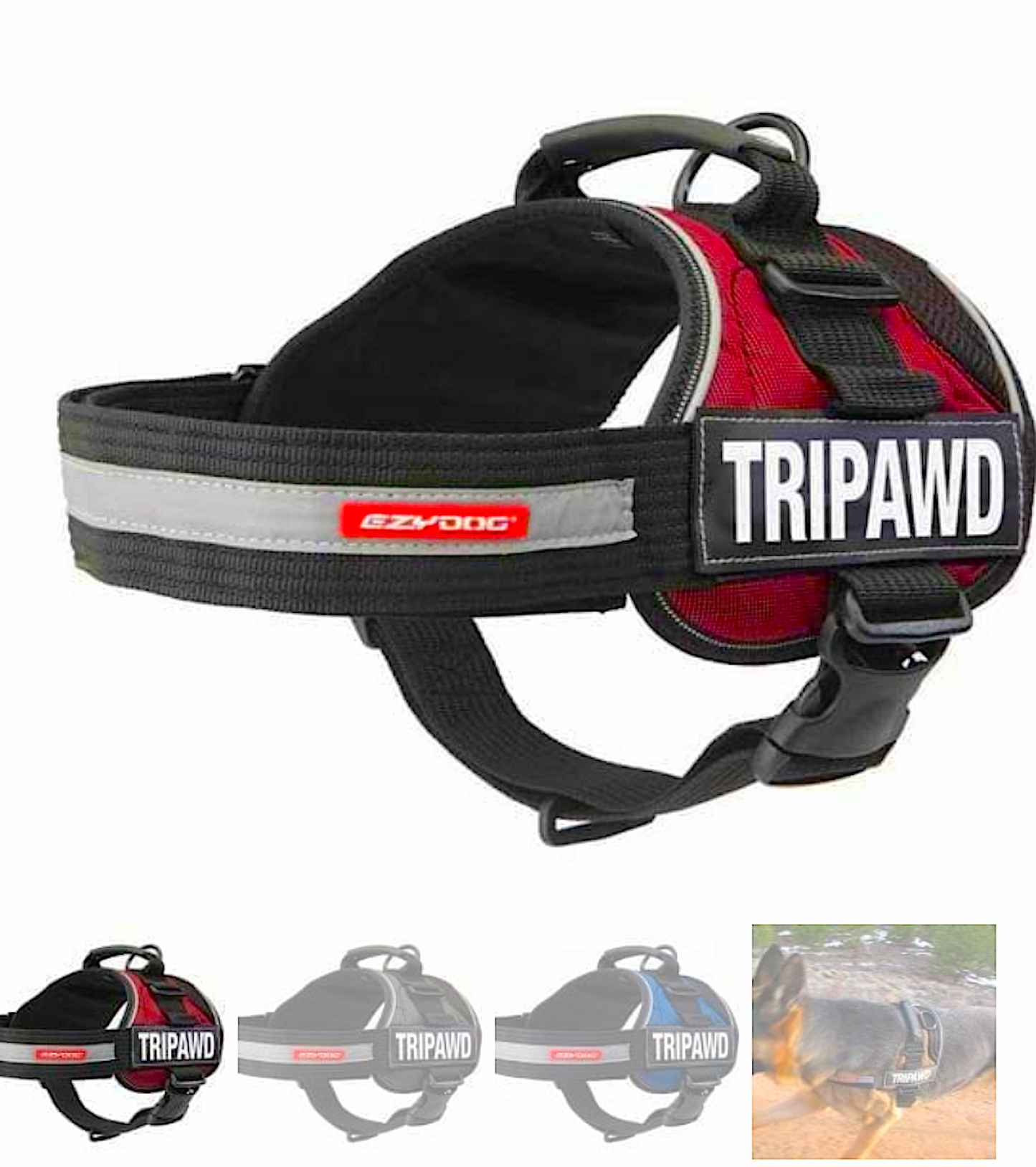 TRIPAWD CONVERT EZY DOG HARNESS: with easy application and quick-connect straps