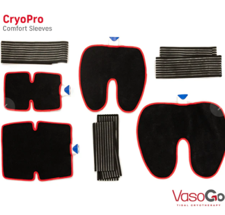 CRYOPRO SLEEVES: works with CryoPro Tidal Cold & Compression Therapy System to deliver cooling & compression to soothe post-op or injuries