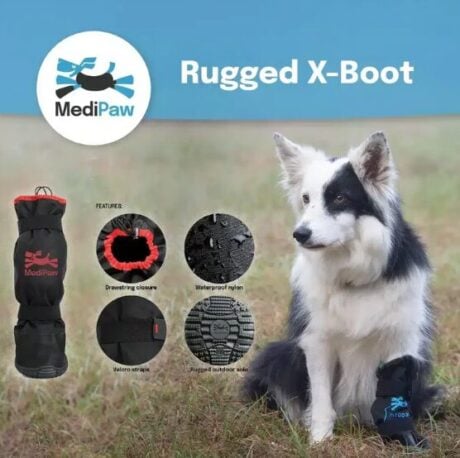 MEDIPAW RUGGED X-BOOT: protects soft leg bandages, made with robust materials to protect in extreme environments